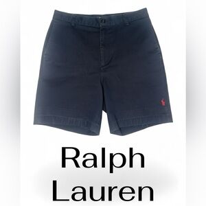 Ralph Lauren Navy Cotton Bermuda Shorts